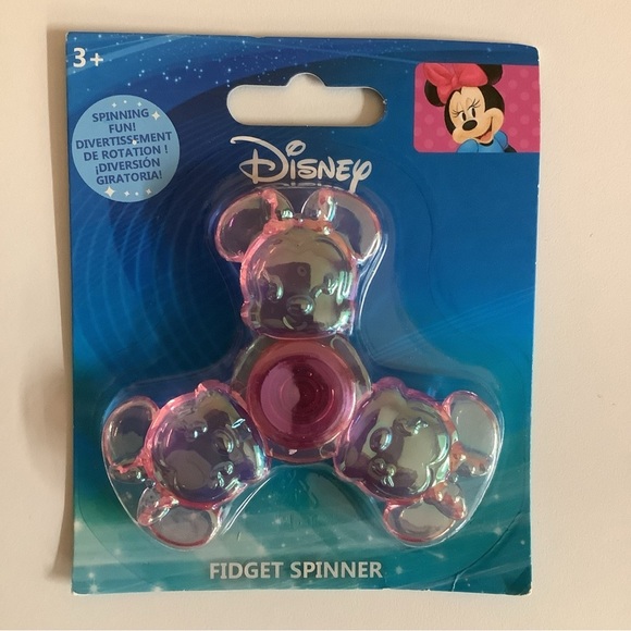 DISNEY 100 BABY MICKEY MOUSE SILVER COLOR 3" FIDGET SPINNER, Mickey & Minnie 3pc - Picture 3 of 12